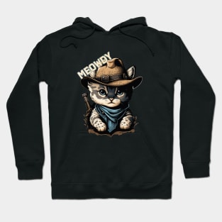 Meowdy Cowboy Cat - Cute Kitten Hoodie